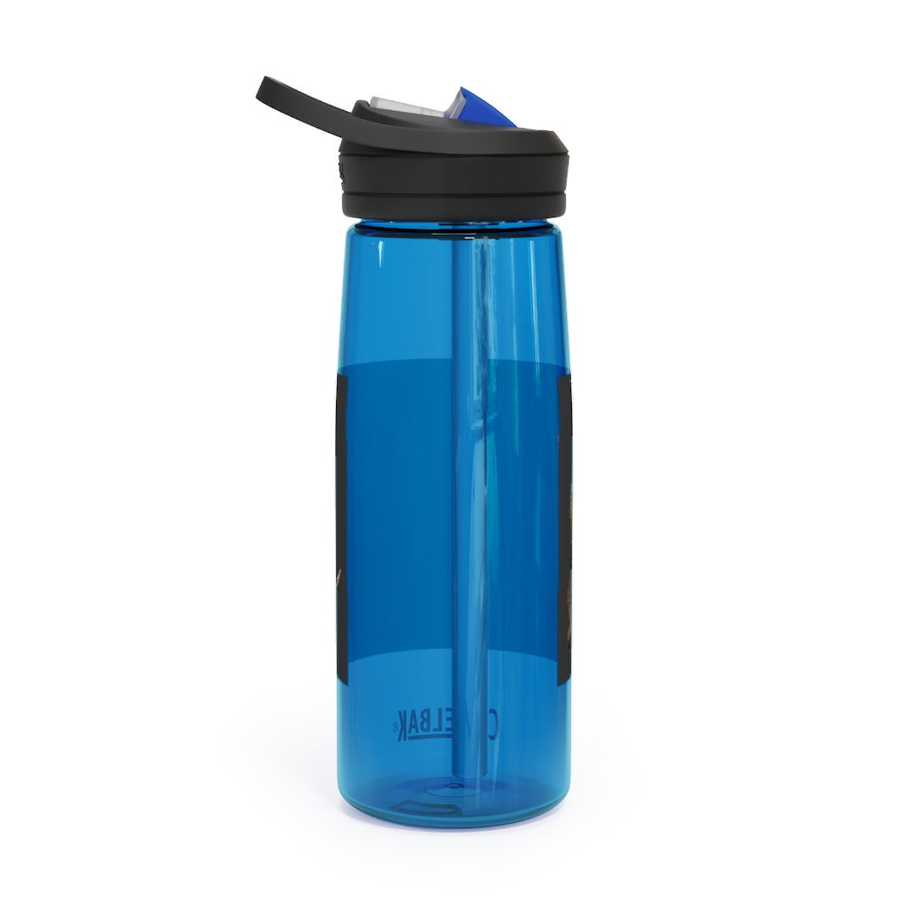 Rhino CamelBak Eddy® Water Bottle in 20oz and 25oz sizes, showcasing its durable Tritan™ material and spill-proof design.